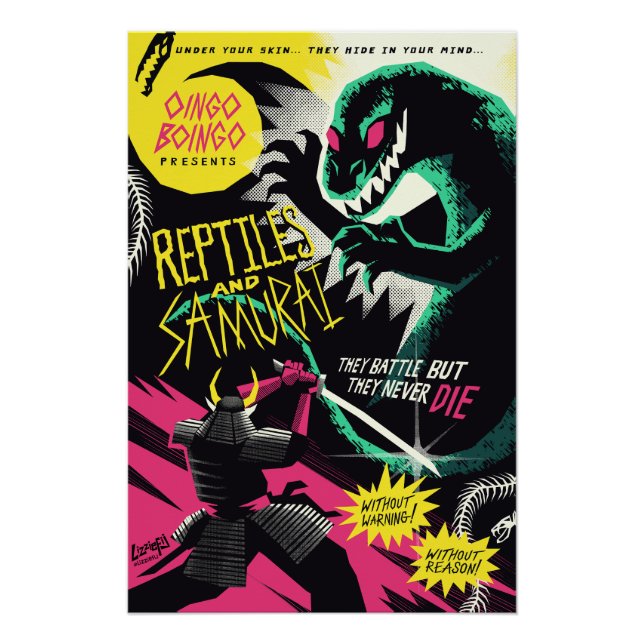 Reptilien und Samurai-Plakat Poster (Vorderseite)