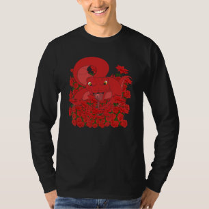 Reptilienhalter Schlange Rosen Haustierbesitzer Fl T-Shirt