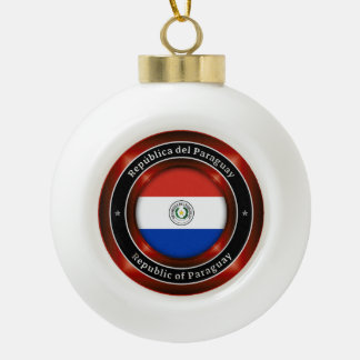 Republic of Paraguay Keramik Kugel-Ornament