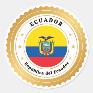 República del Ecuador Runder Aufkleber