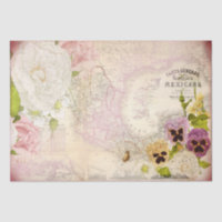 Republica Mexicana Karte Dekoupage Tissue Paper