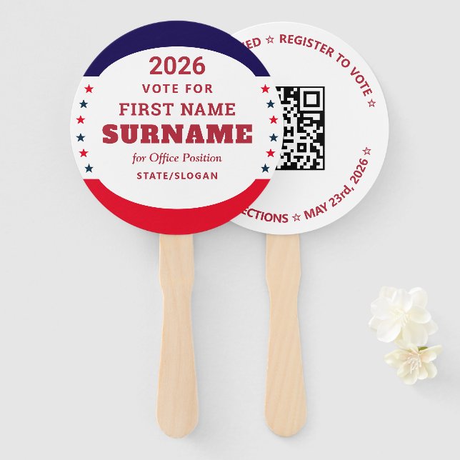 Republican Party Campaign Personalized QR & Date Fächer (Vorne und Hinten)