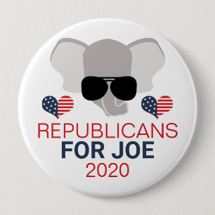 Republicans for Joe 2020 Elephant Button