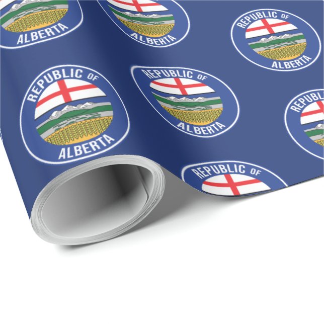 Republik Alberta WEXIT Geschenkpapier (Rolleneckpunkt)