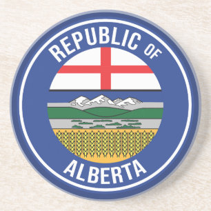 Republik Alberta WEXIT Getränkeuntersetzer