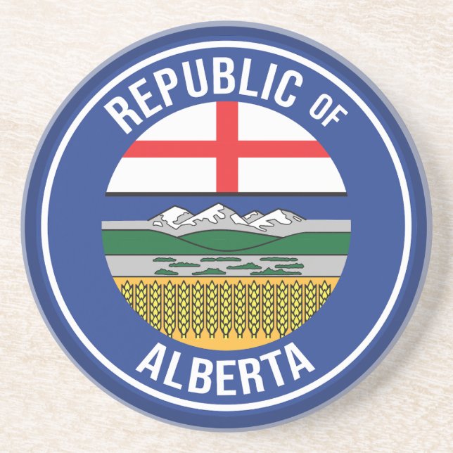 Republik Alberta WEXIT Getränkeuntersetzer (Vorne)