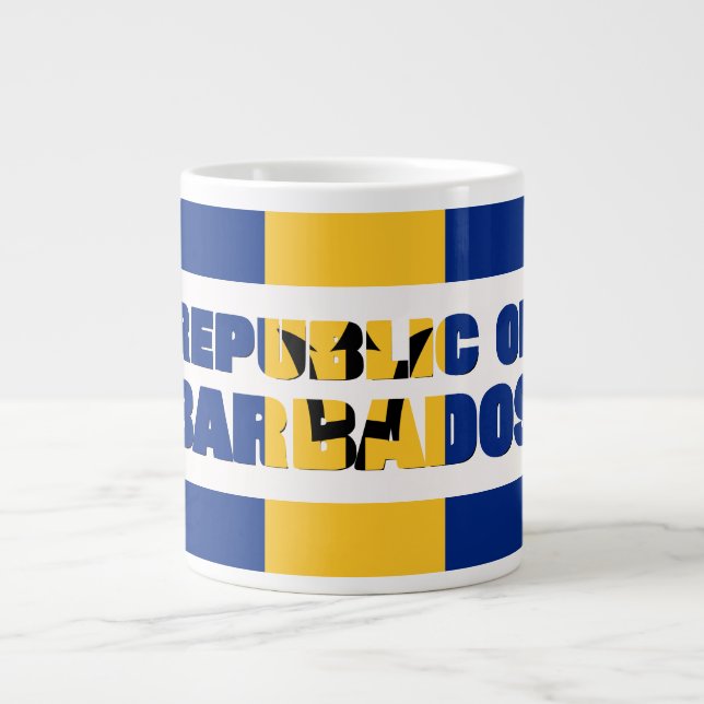 REPUBLIK BARBADOS Monogramm Jumbo-Tasse (Vorderseite)