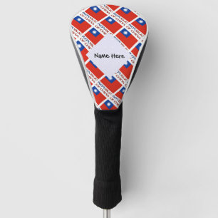Republik China Taiwan-Flagge gekachelt Personalisi Golf Headcover