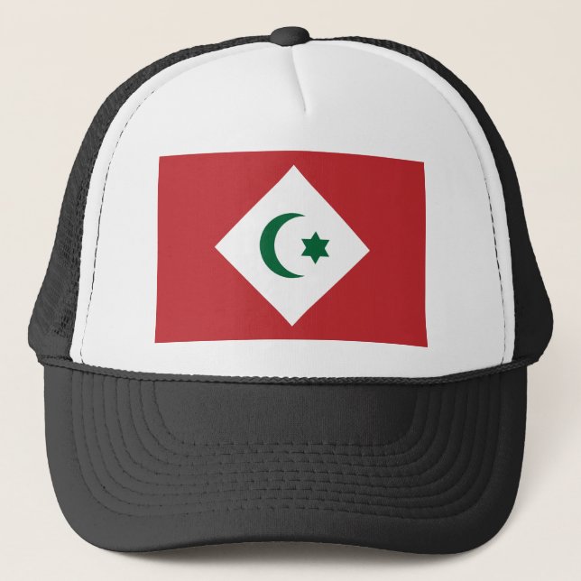 Republik des Rif, Marokko-Flagge Truckerkappe (Vorderseite)