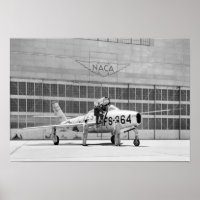 Republik F-84F auf dem Ramp am Moffett Field