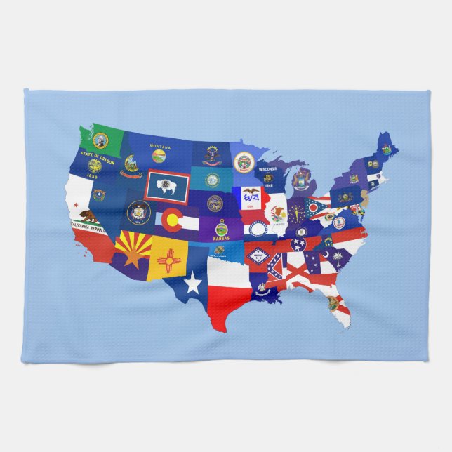 Republik-Flaggenkarte USA Vereinigte Staaten Handtuch (Horizontal)