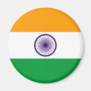 Republik Indien mit der langen Flagge eines Landes Magnet