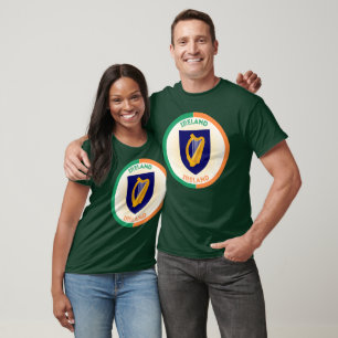 Republik Irland Coat of Arms Circle Shape T-Shirt