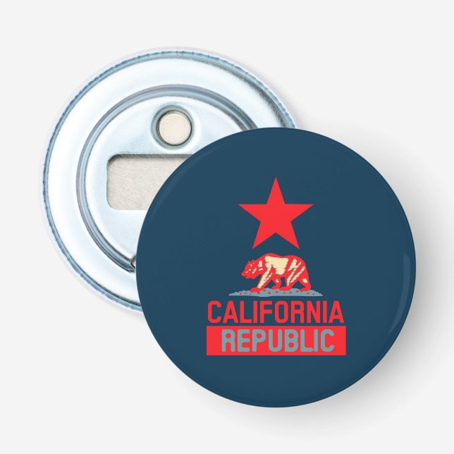 Republik Kalifornien im Blauen Stil Flaschenöffner (Vorderseite)