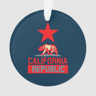 Republik Kalifornien im Pop-Stil Ornament