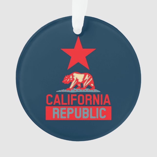 Republik Kalifornien im Pop-Stil Ornament (Vorderseite)