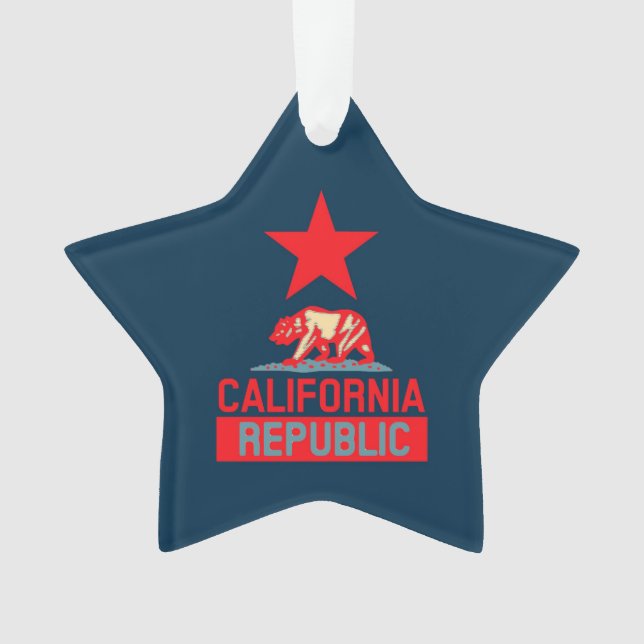 Republik Kalifornien im Pop-Stil Ornament (Vorderseite)