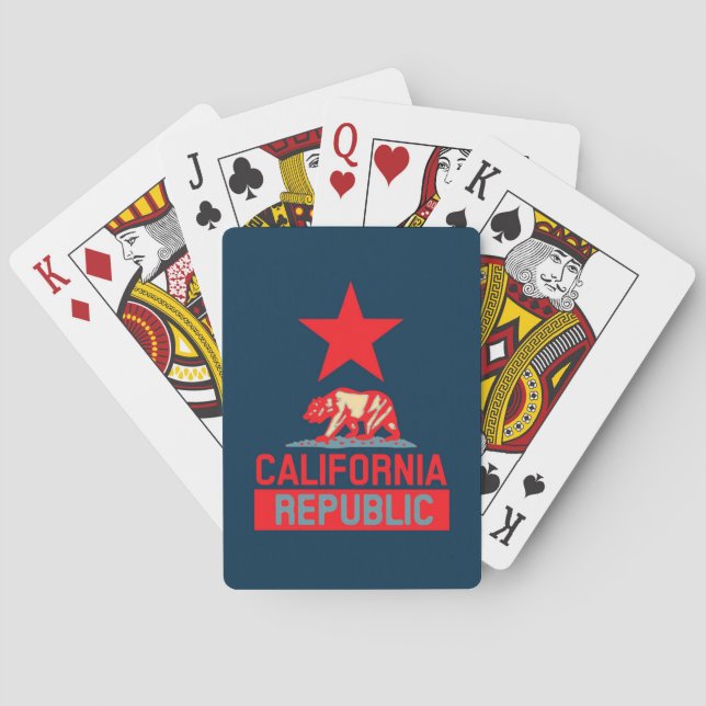 Republik Kalifornien im Stil der urbanen Hoffnung Spielkarten (Rückseite)