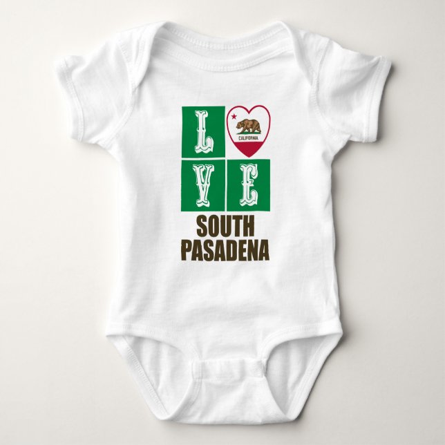 Republik Kalifornien - Liebe der Staatsflagge Süd- Baby Strampler (Vorderseite)