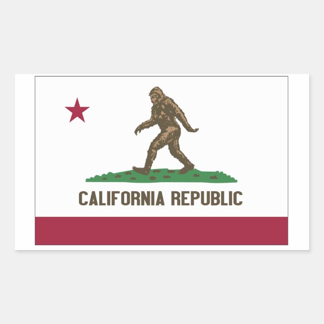 Republik Kalifornien Rechteckiger Aufkleber (Vorderseite)