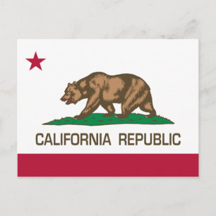 Republik Kalifornien (Staatsflagge) Postkarte