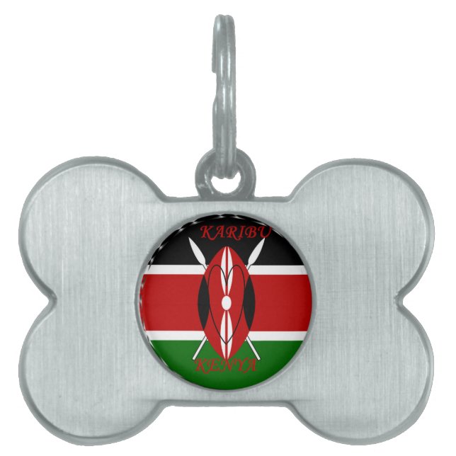 Republik Kenia Nationalflagge Schwarz-Grün Ar Tiermarke (Vorderseite)