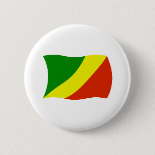 Republik Kongo Flagge Button