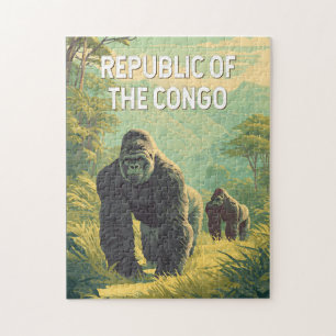 Republik Kongo Illustration Reise Kunst