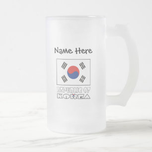 Republik Korea S Südkoreanische Flagge Personalisi Mattglas Bierglas