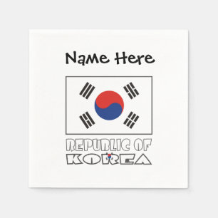 Republik Korea S Südkoreanische Flagge Personalisi Serviette