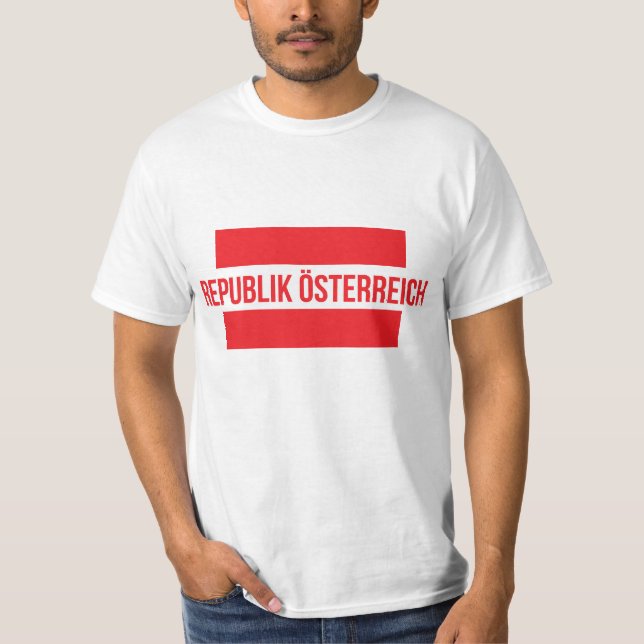 Republik Österreich Österreich Flaggen-T - Shirt (Vorderseite)