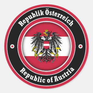 Republik Österreich Runder Aufkleber