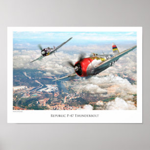 Republik P-47 Thunderbolzen Poster