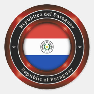 Republik Paraguay Runder Aufkleber