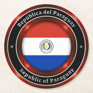 Republik Paraguay Runder Pappuntersetzer