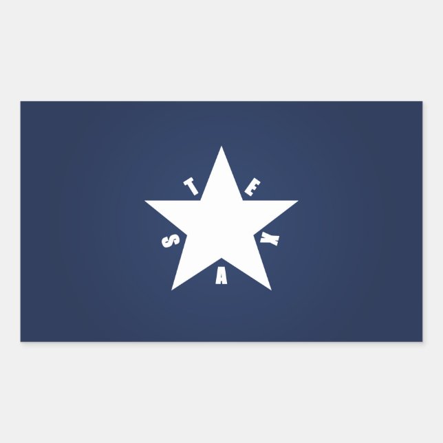 Republik Texas Rechteckiger Aufkleber (Vorderseite)