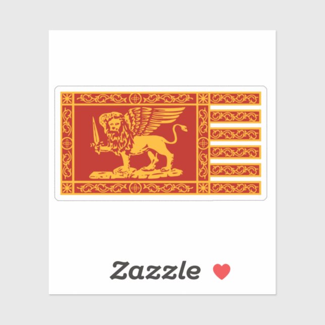 Republik Venedig, Italien - Flaggenaufkleber Aufkleber (Blatt)