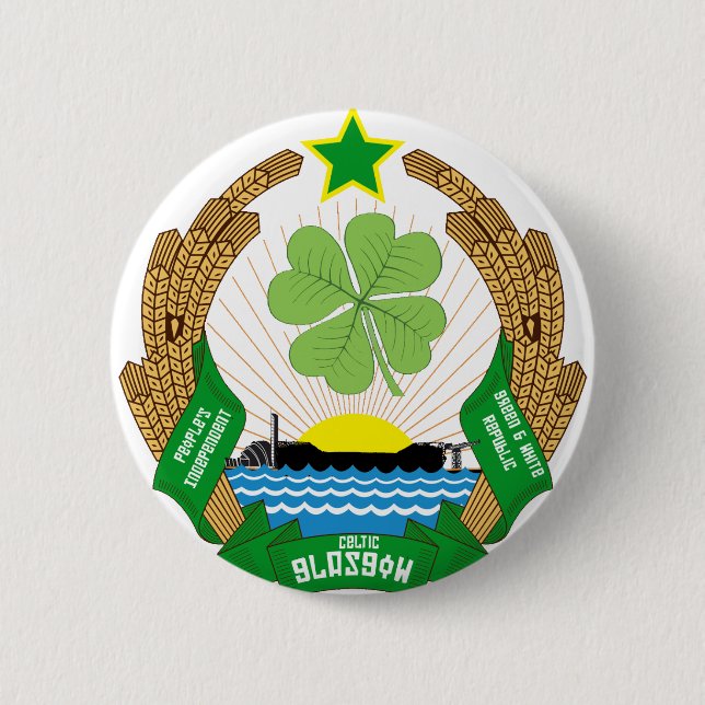Republik von Celtic Glasgow Button (Vorderseite)