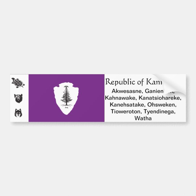 Republik von Kanienkeh Autoaufkleber (Vorne)