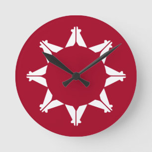 Republik von Lakotah Runde Wanduhr
