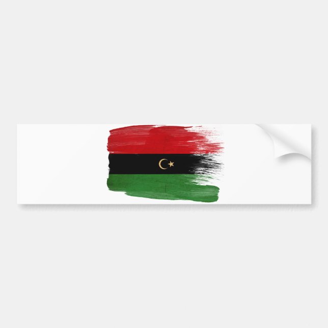Republik von Libyen-Flagge Autoaufkleber (Vorne)