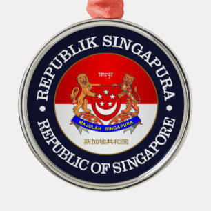 Republik von Singapur Ornament Aus Metall