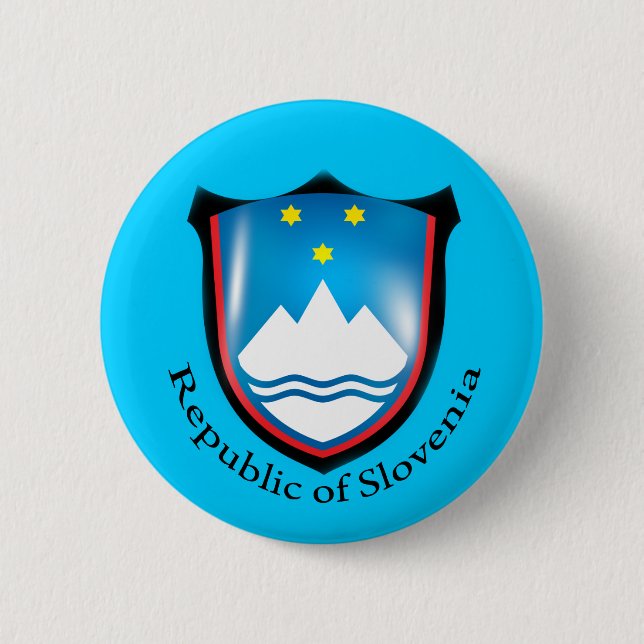 Republik von Slowenien-Knopf Button (Vorderseite)
