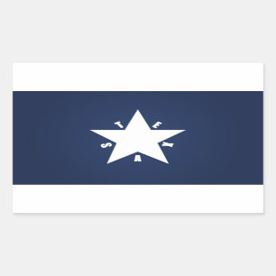 Republik von Texas Rechteckiger Aufkleber