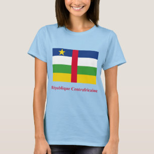 Republik- Zentralafrikaflagge mit Namen auf T-Shirt