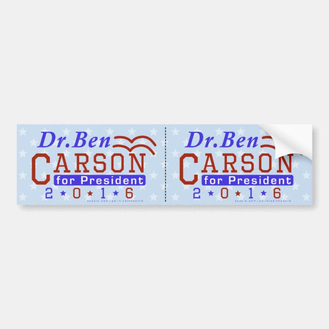 Republikaner 2016 Dr.-Ben Carson Präsidenten-Wahl Autoaufkleber (Vorne)