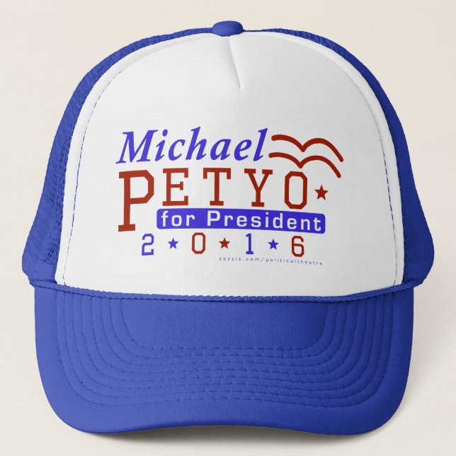 Republikaner 2016 Michael-Petyo Präsidenten-Wahl Truckerkappe (Vorderseite)