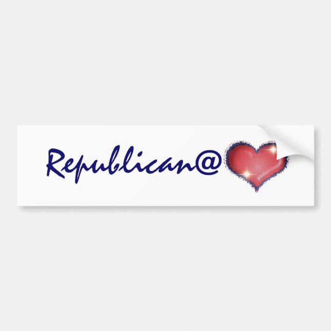 Republikaner am Herzen Autoaufkleber (Vorne)