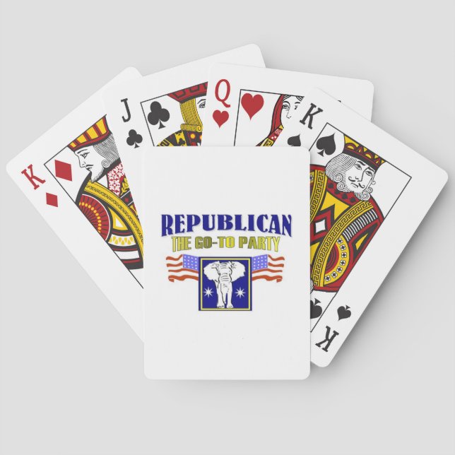 Republikaner, das Go-to-Party Spielkarten (Rückseite)