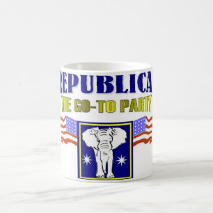 Republikaner, das Go-to-Party Spielkarten Kaffeetasse